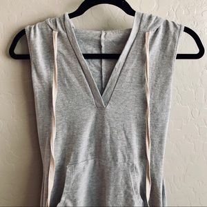 Hoodie dress grey bodycon